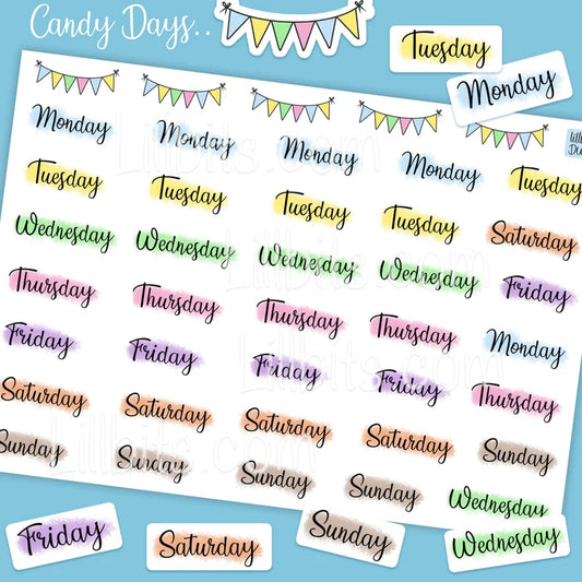 Candy Days Planner Sticker Sheet