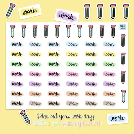 Work Planner Sticker Sheet