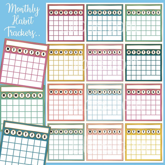 Monthly Habit Trackers