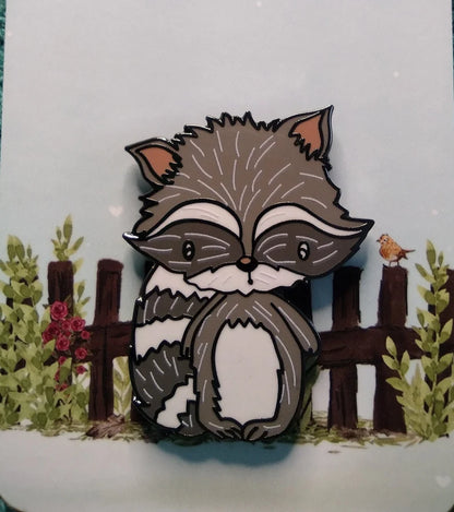 Roberto the Raccoon Enamel Pin