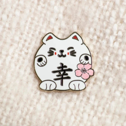 Lucky Kitty Enamel Pin