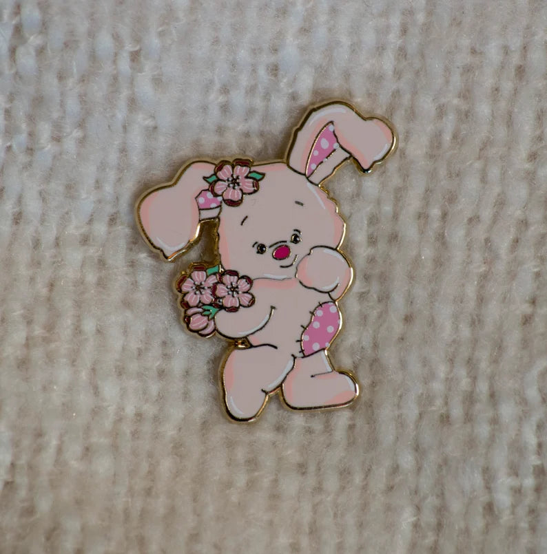 Sakura Bunny Enamel Pin