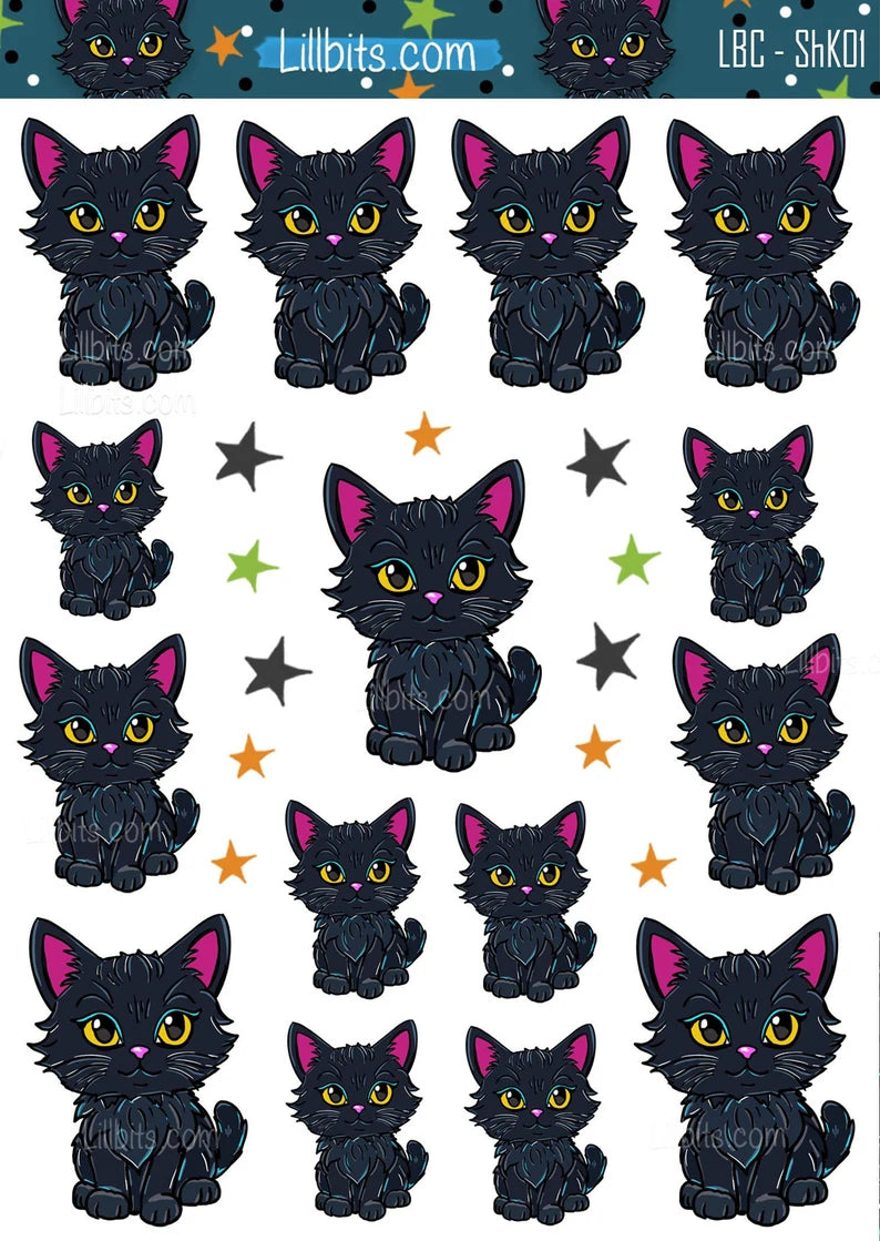 A6 Sticker Sheet - Shadow Kitty