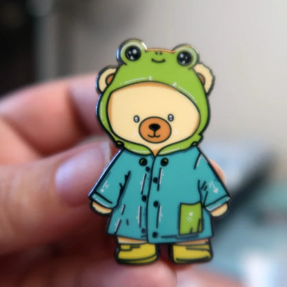 Froggie Bear Enamel Pin