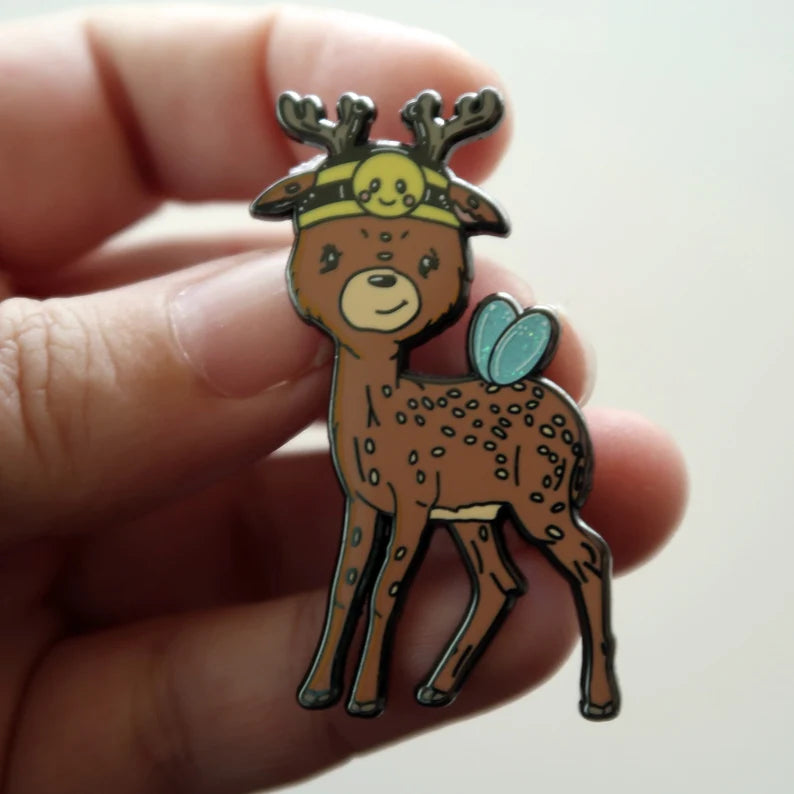 Bee-a-Deer Enamel Pin