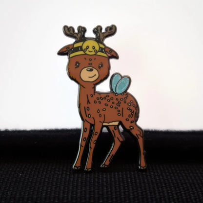 Bee-a-Deer Enamel Pin