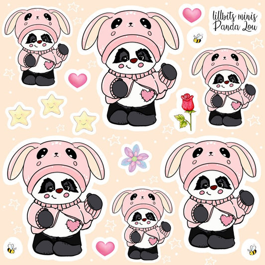 Panda Lou Minis Sticker Sheet