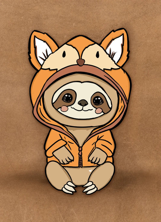 BONUS SLOTHY FOX Postcard Print