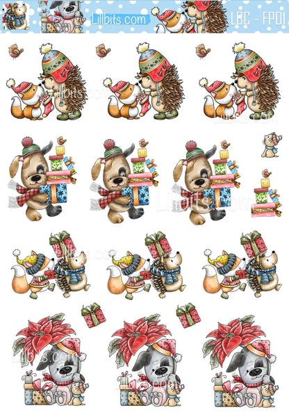 A6 Festive Pals Sticker Sheet
