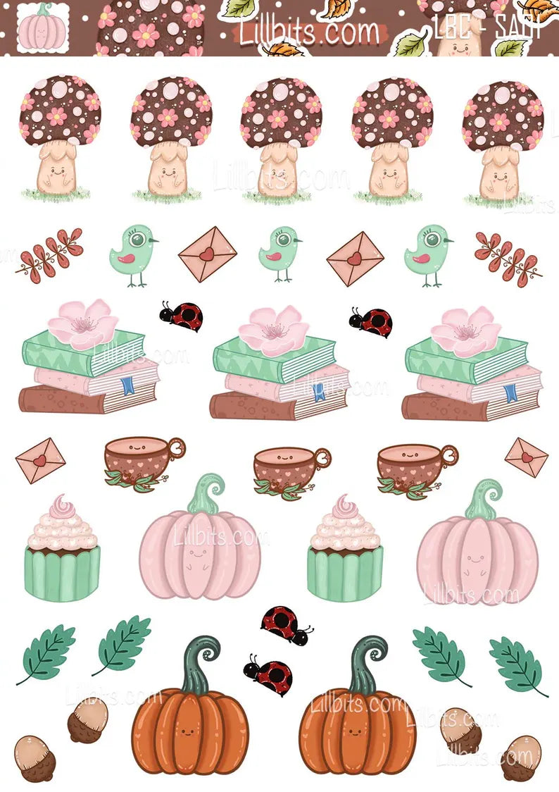 Autumn Sweetness A6 sticker sheet