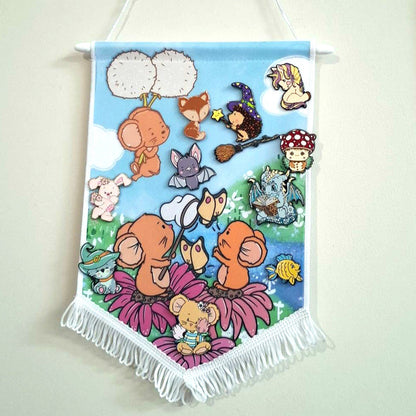 Daisy Flutters Pin Banner