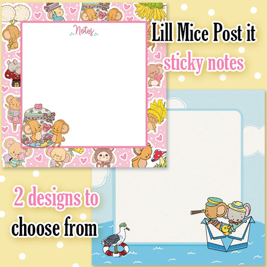 Lill Mice Post It/Sticky Note pad