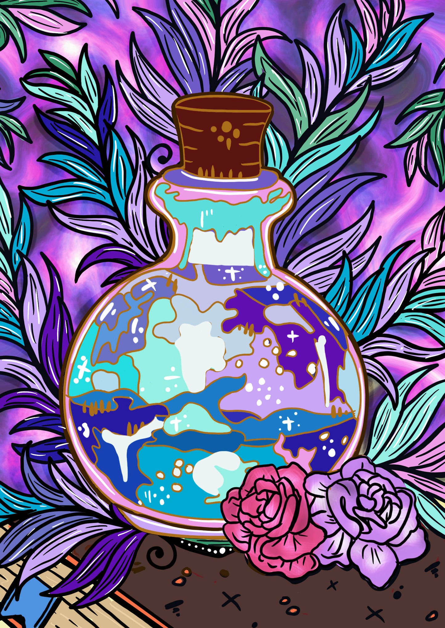 A6 Postcard Print Potion Bottle