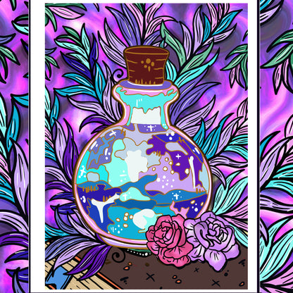 A6 Postcard Print Potion Bottle