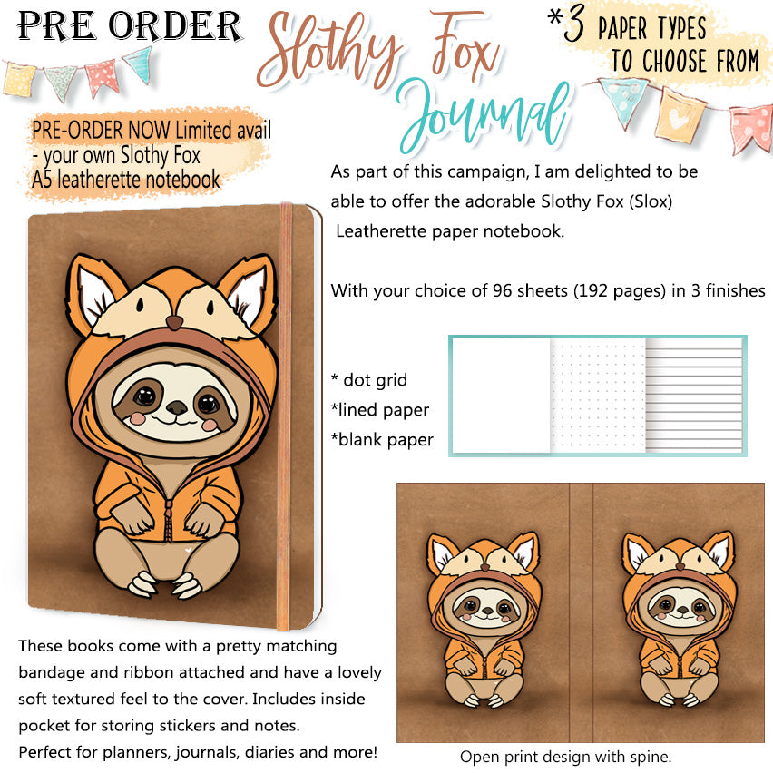 PRE ORDER Slothy Fox Journal