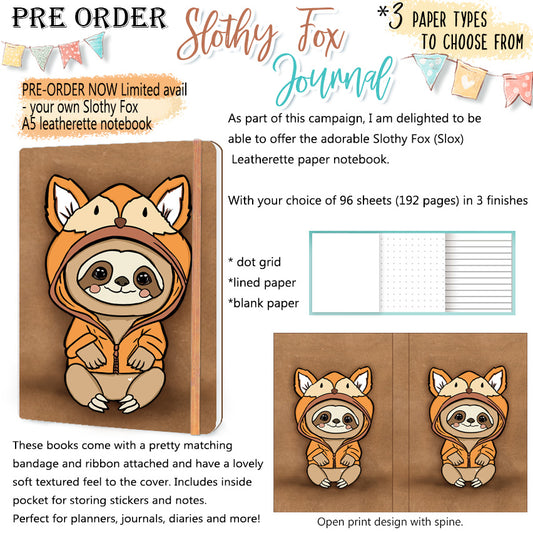 PRE ORDER Slothy Fox Journal