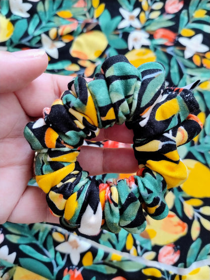 Lemon and florals Scrunchie