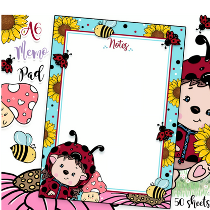 A6 HedgieBug Memo Pad