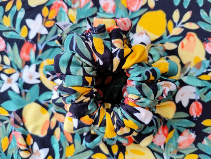 Lemon and florals Scrunchie