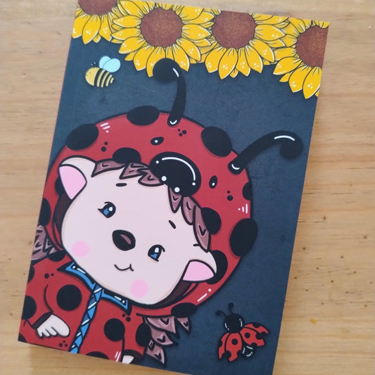 HedgieBug A6 Pop of colour notebook