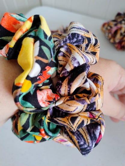 Lemon and florals Scrunchie