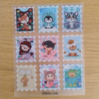 Clear A5 Stamp Stickers Sheet