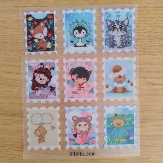 Clear A5 Stamp Stickers Sheet