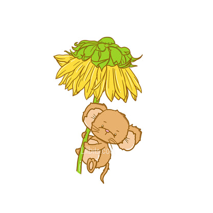 Sunflower Blooms Die Cut Sticker