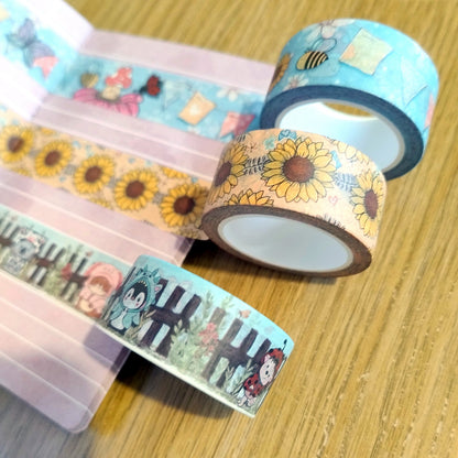 Sunflower and Hedgiebug washi
