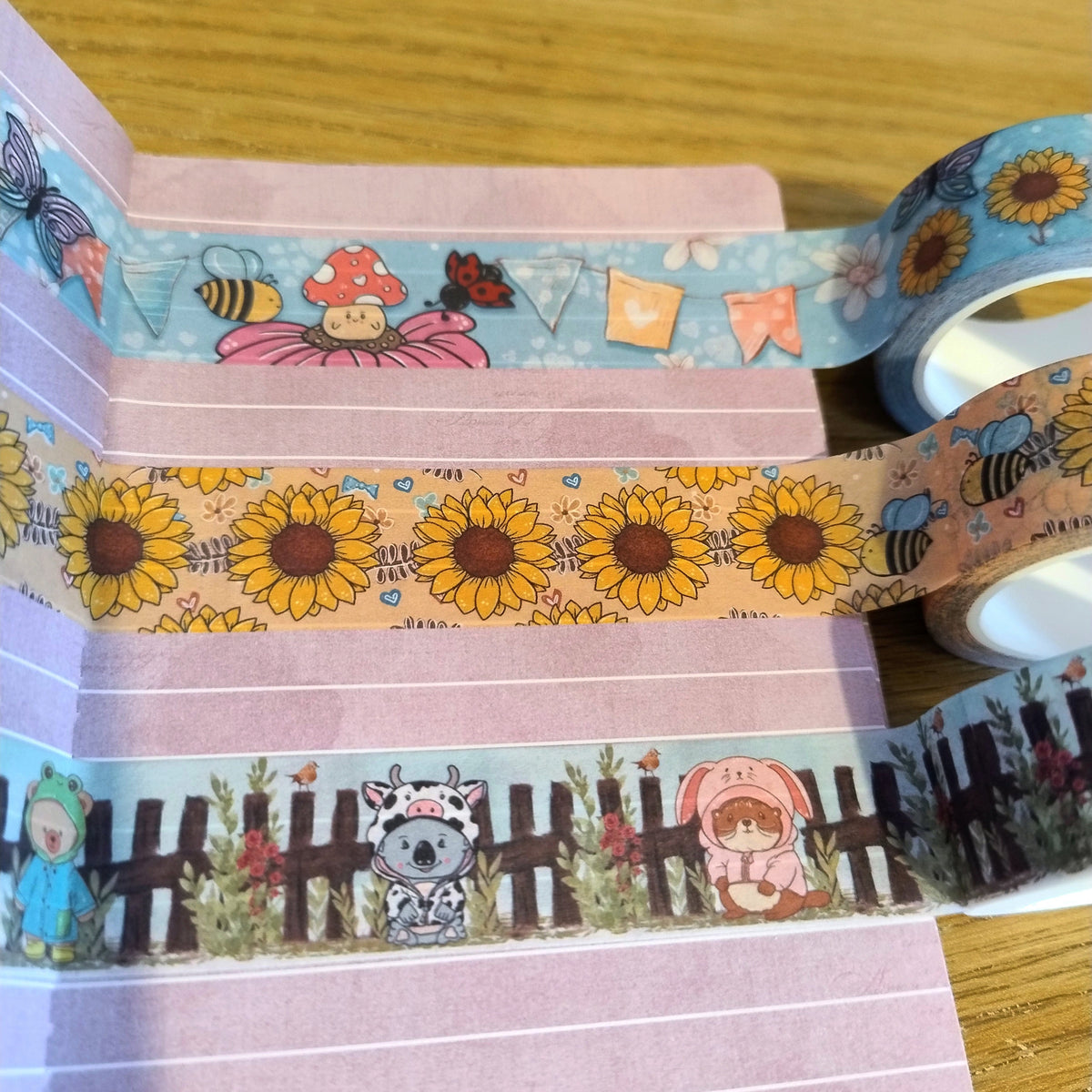 Sunflower and Hedgiebug washi